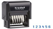 Нумератор 6 разрядов, оттиск 15х3,8 мм, синий, TRODAT 4836 P4, корпус черный, подушка, 53199